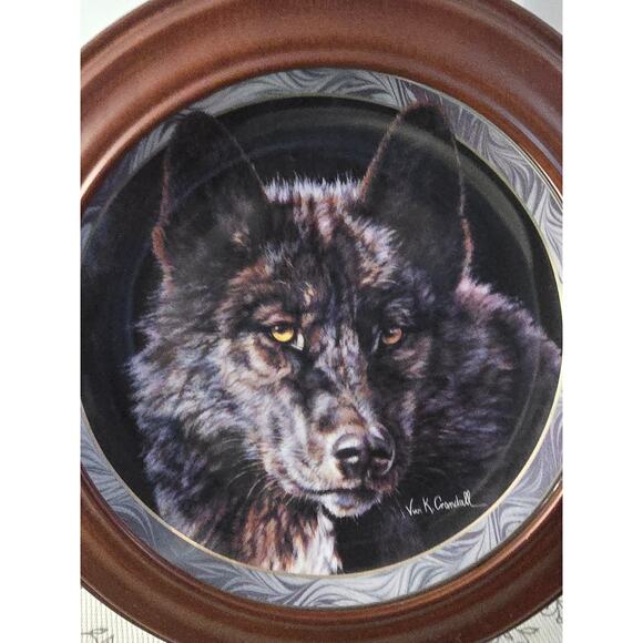 Vintage 1995 Bradford Exchange Mystic Spirit“Keeper of the Night”Wolf Plate - Picture 2 of 16